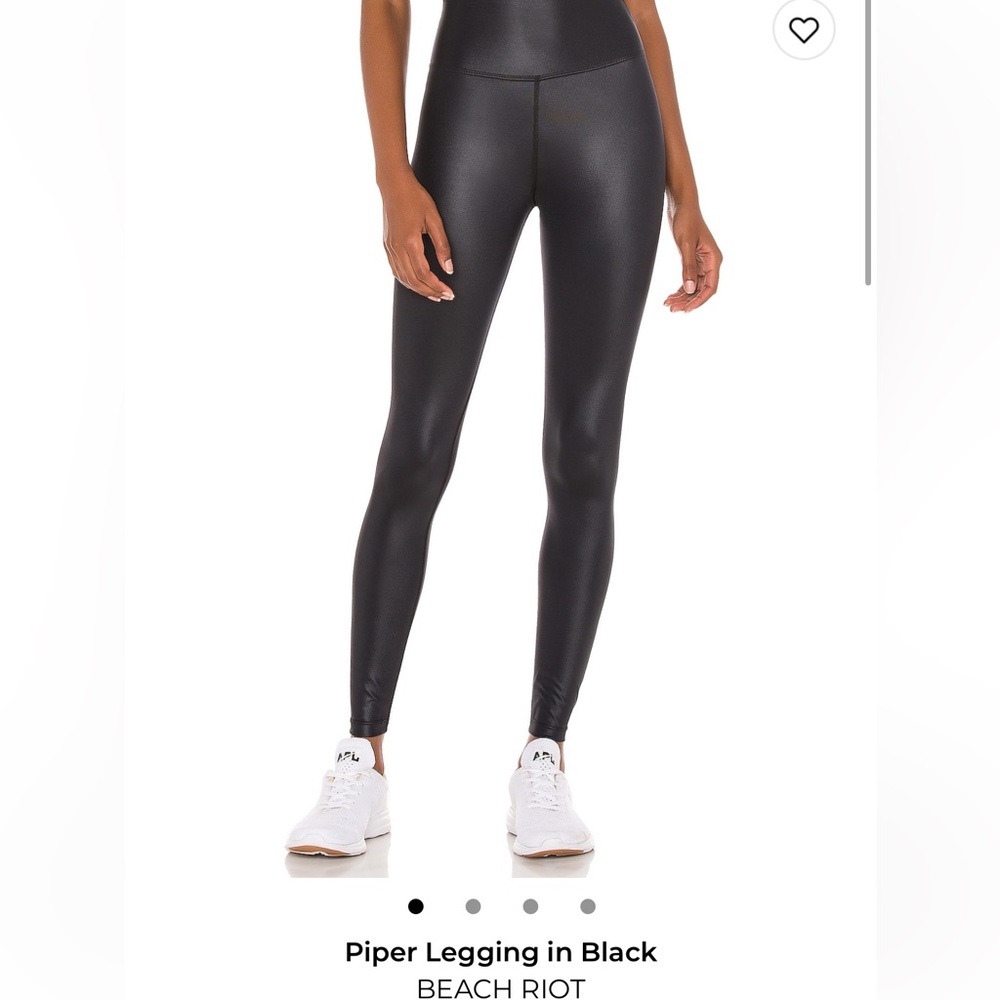 Beach Riot Shiny Black Leggings
